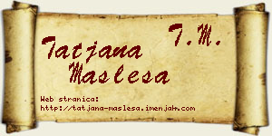 Tatjana Masleša vizit kartica